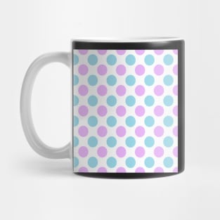 Lilac and Blue Circles Polka Dot Pattern Mug